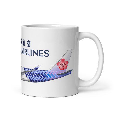 China Airlines A350 11oz White Ceramic Aviation Mug