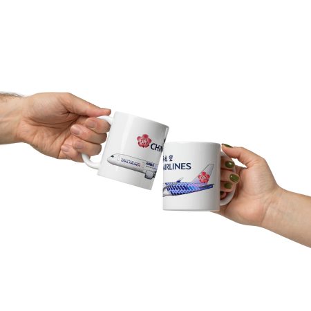 China Airlines A350 11oz White Ceramic Aviation Mug