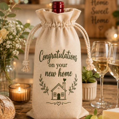 Wine Bottle Gift Bag. Personalise With Your Choice Of Name Or Message. A Fantastic Way To Present Something Bubbly .