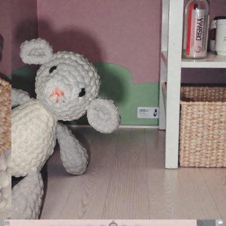 Hand Crocheted Soft Lamb Plushie, UKCA Tested Baby Toy