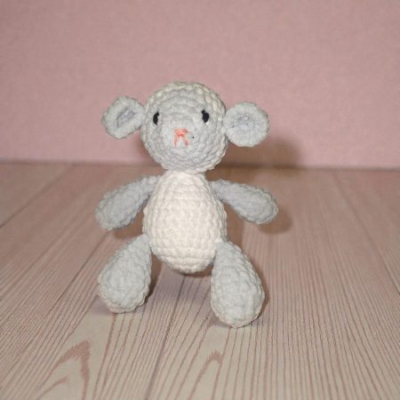 Hand Crocheted Soft Lamb Plushie, UKCA Tested Baby Toy