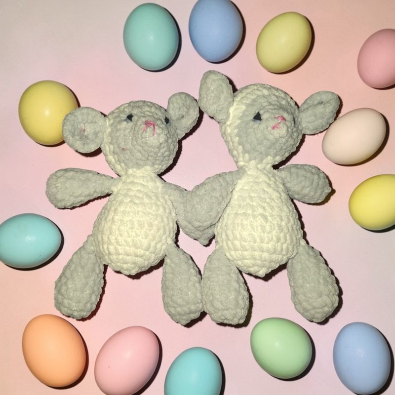 Hand Crocheted Soft Lamb Plushie, UKCA Tested Baby Toy