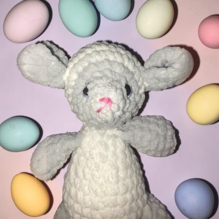 Hand Crocheted Soft Lamb Plushie, UKCA Tested Baby Toy