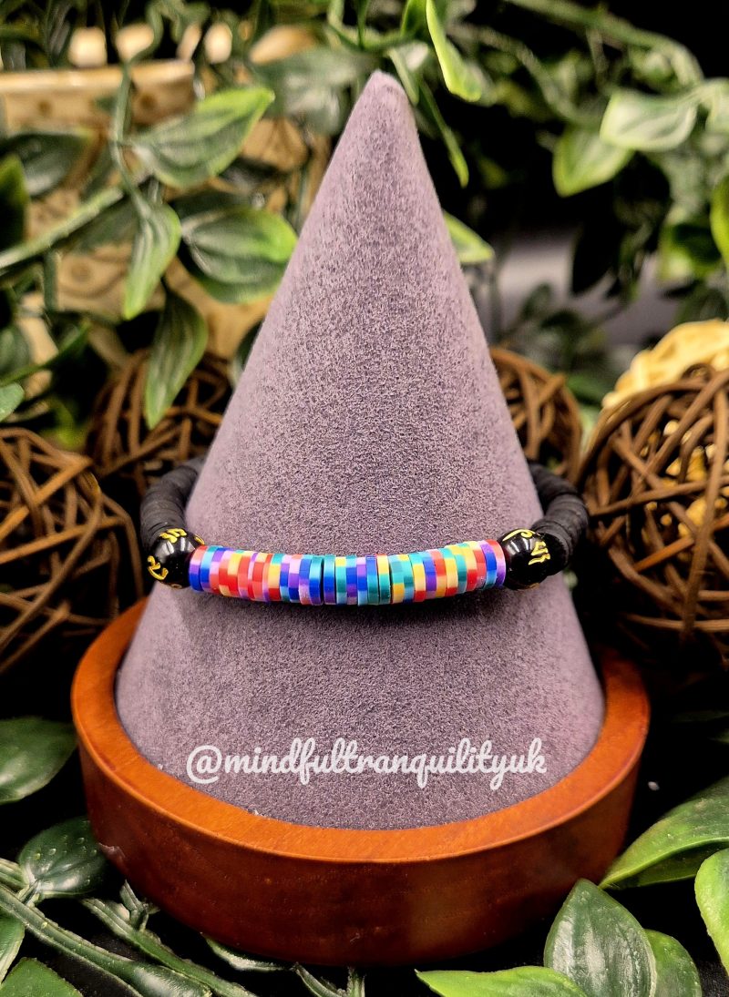 Buddhist Mantra Bracelet | Adult Stretch Bracelet