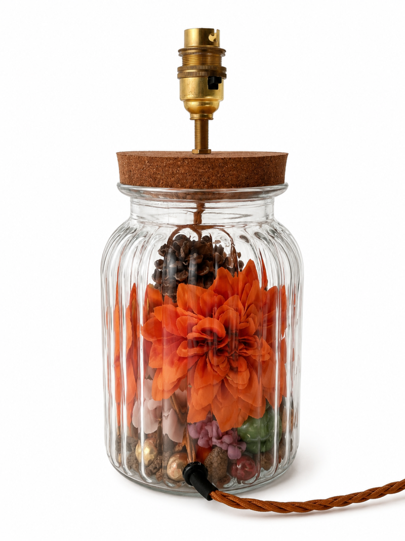Autumn Inspired Glass Table Lamp
