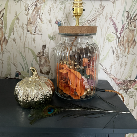 Autumn Inspired Glass Table Lamp