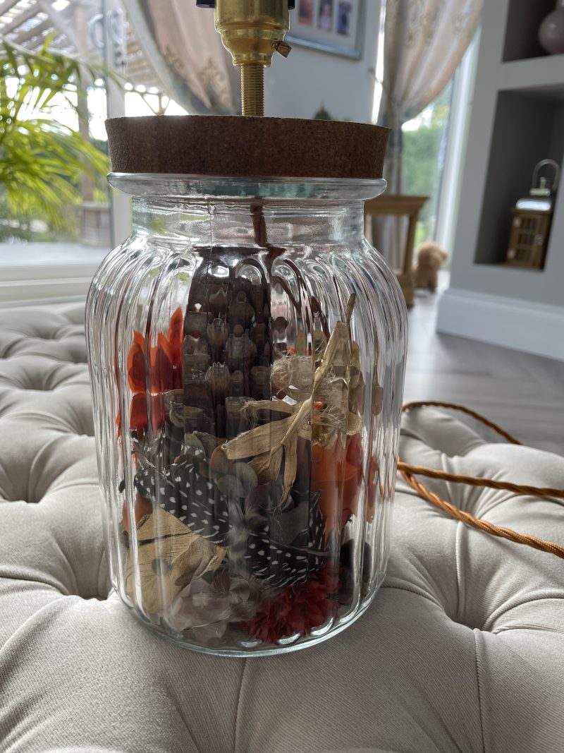 Autumn Inspired Glass Table Lamp