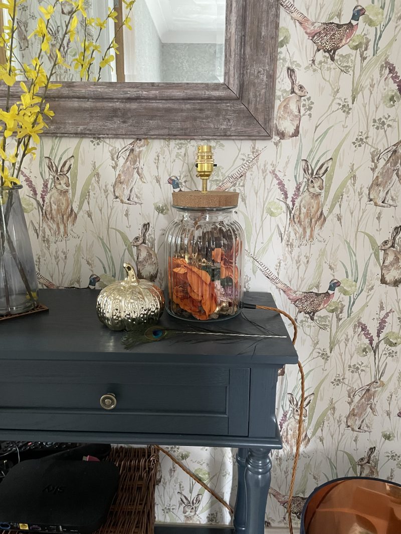 Autumn Inspired Glass Table Lamp