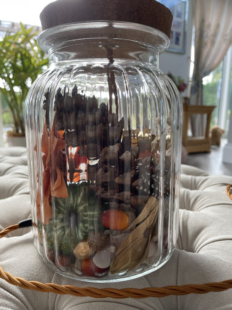 Autumn Inspired Glass Table Lamp