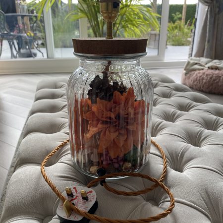 Autumn Inspired Glass Table Lamp