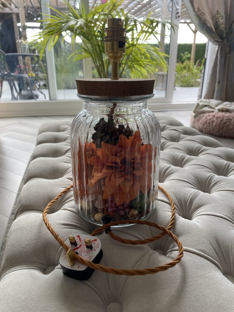 Autumn Inspired Glass Table Lamp