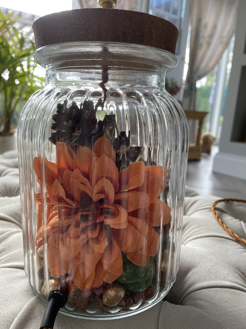 Autumn Inspired Glass Table Lamp