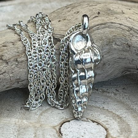 Handmade Hallmarked Sterling Silver Wentletrap Shell Pendant and Chain