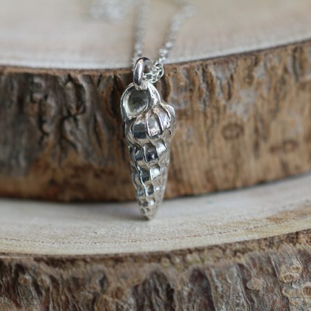 Handmade Hallmarked Sterling Silver Wentletrap Shell Pendant and Chain