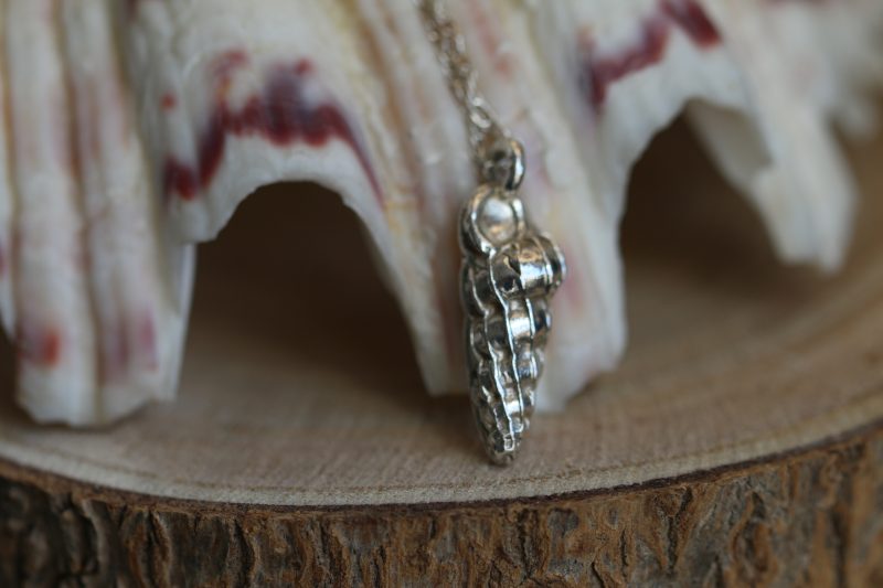 Handmade Hallmarked Sterling Silver Wentletrap Shell Pendant and Chain