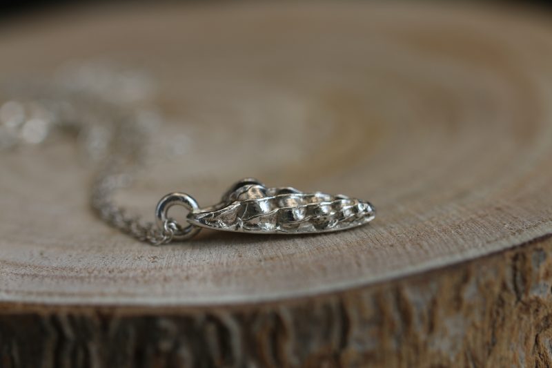 Handmade Hallmarked Sterling Silver Wentletrap Shell Pendant and Chain