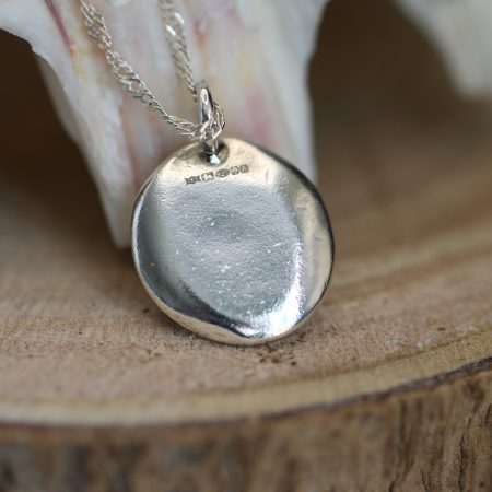 Handmade Hallmarked Sterling Silver Ammonite Pendant and Chain