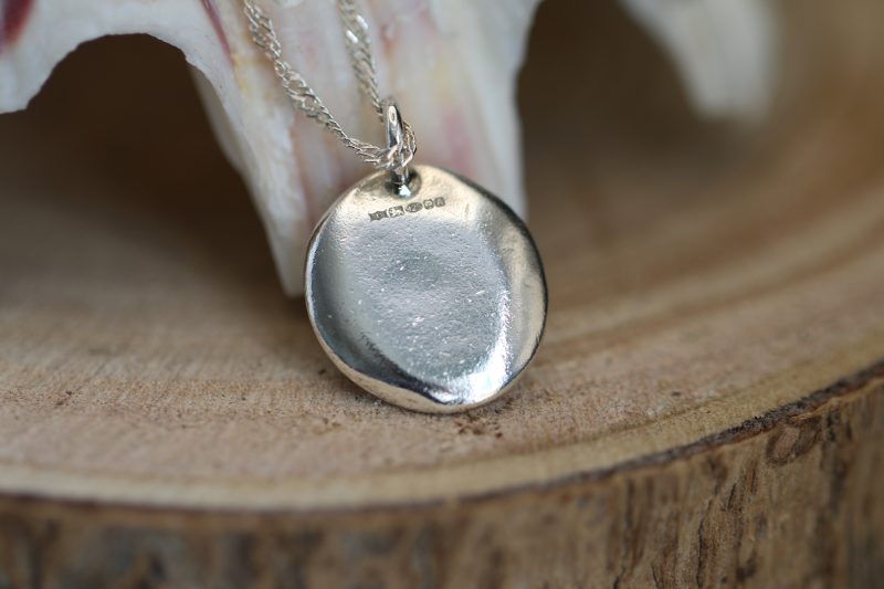 Handmade Hallmarked Sterling Silver Ammonite Pendant and Chain