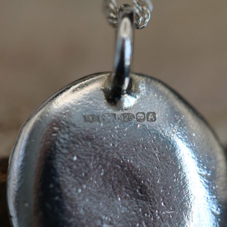 Handmade Hallmarked Sterling Silver Ammonite Pendant and Chain