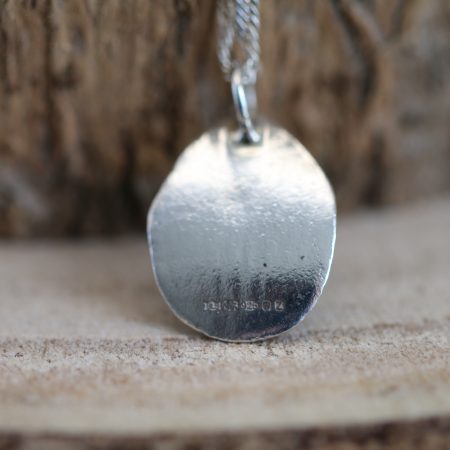 Handmade Hallmarked Sterling Silver Queen Scallop Shell Pendant and Chain
