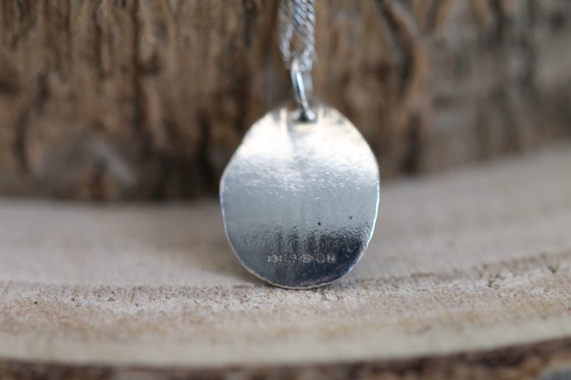 Handmade Hallmarked Sterling Silver Queen Scallop Shell Pendant and Chain