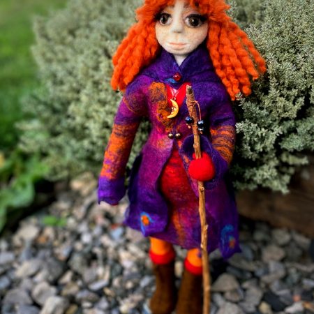 Needle-felted Figure - Winter Woman