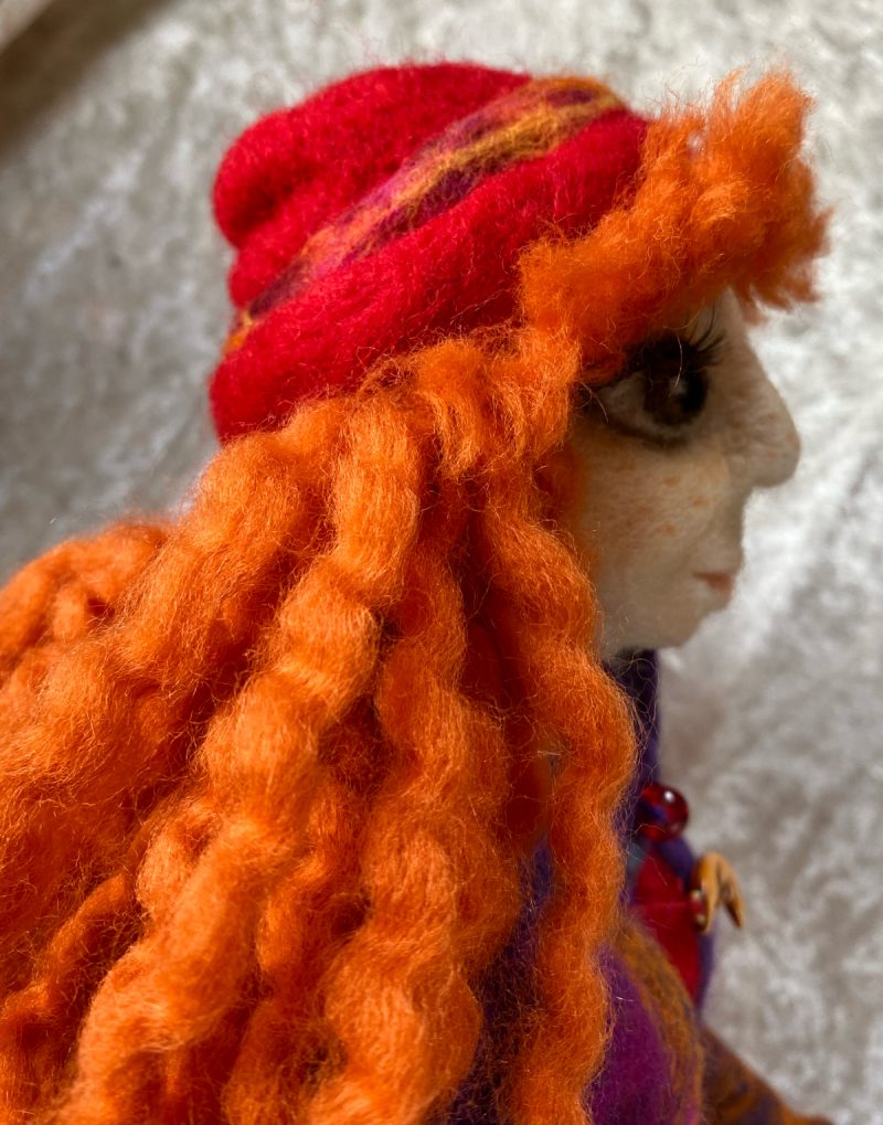 Needle-felted Figure - Winter Woman