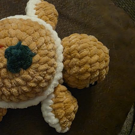 Handmade Crocheted Soft Turtle Plushie, 4 Inches, Custom Colours