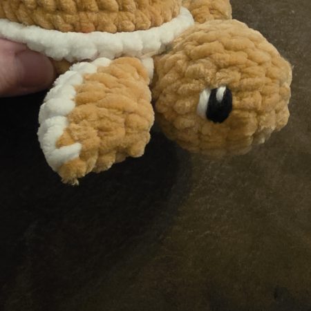 Handmade Crocheted Soft Turtle Plushie, 4 Inches, Custom Colours
