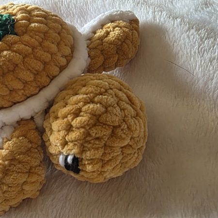 Handmade Crocheted Soft Turtle Plushie, 4 Inches, Custom Colours