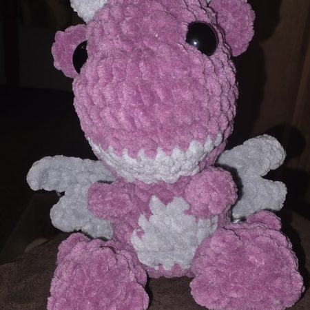 Handmade Soft Toy Dragon Plush, Custom Colour, 5 Inches Tall