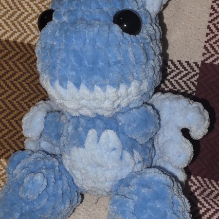 Handmade Soft Toy Dragon Plush, Custom Colour, 5 Inches Tall