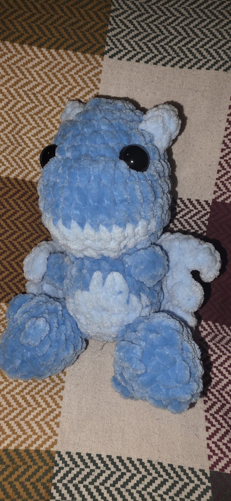 Handmade Soft Toy Dragon Plush, Custom Colour, 5 Inches Tall