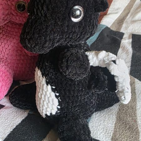 Handmade Soft Toy LARGE Dragon Plush, Custom Colour, 13 Inches Tall