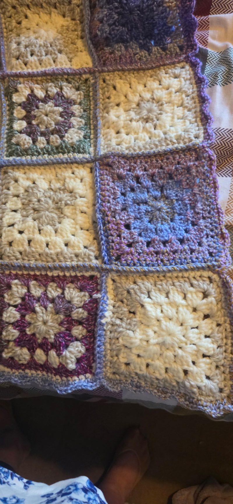 31 inch square baby blanket /knee blanket.