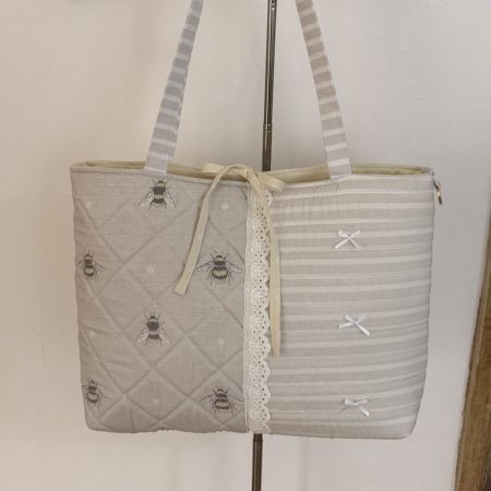 Handmade Pink Quilted Tote Bag – Cottagecore & Coquett