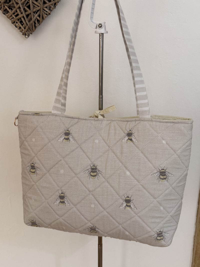 Handmade Pink Quilted Tote Bag – Cottagecore & Coquett