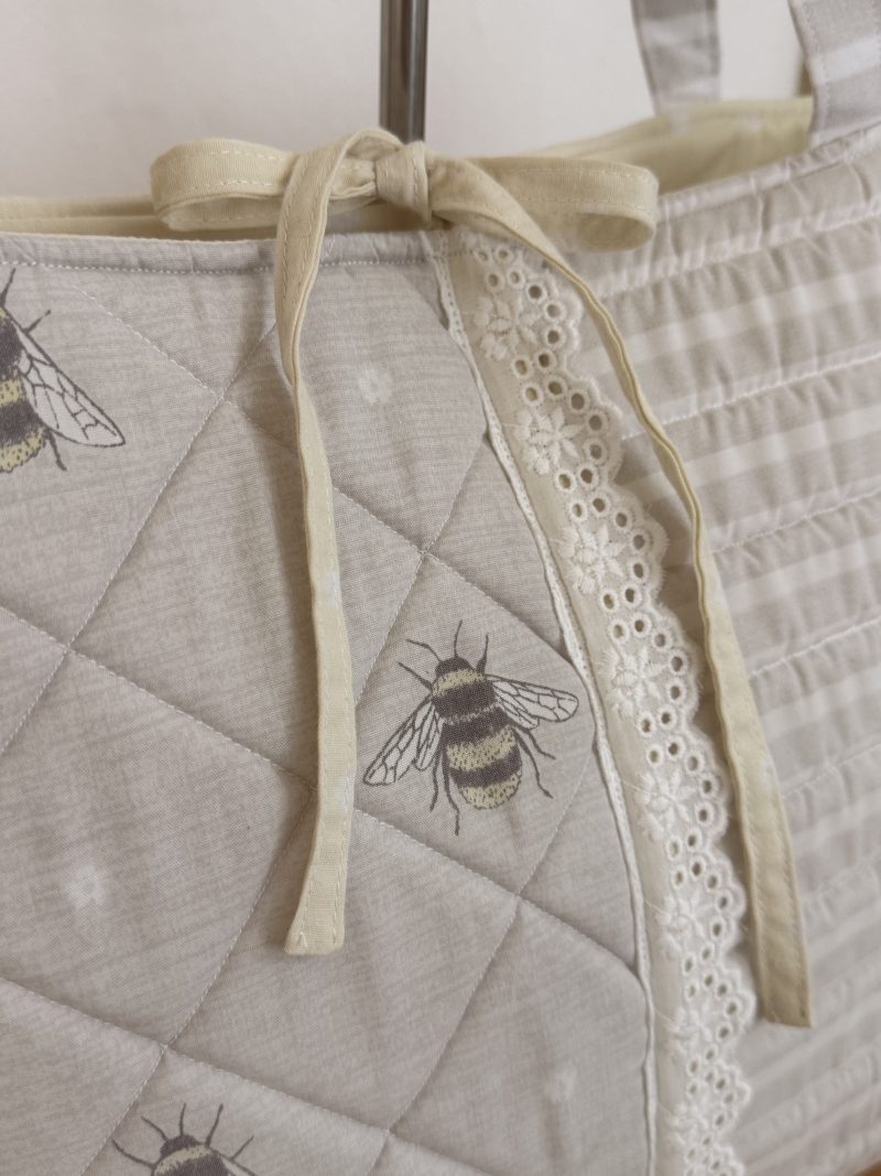 Handmade Pink Quilted Tote Bag – Cottagecore & Coquett