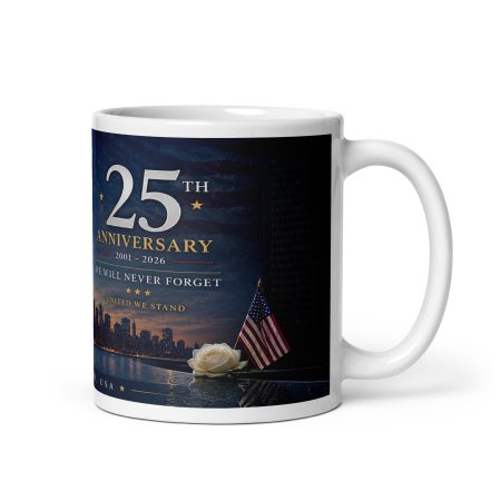 9/11 25th Anniversary Memorial 11oz White Ceramic Mug