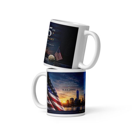 9/11 25th Anniversary Memorial 11oz White Ceramic Mug