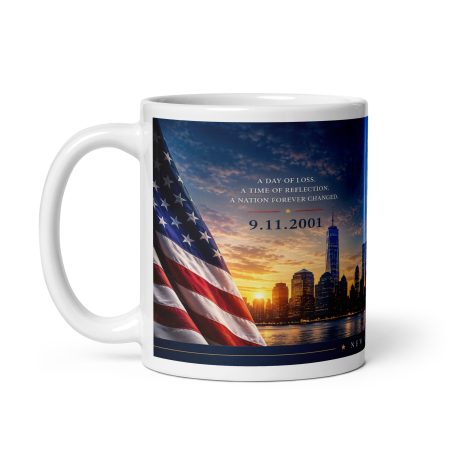 9/11 25th Anniversary Memorial 11oz White Ceramic Mug