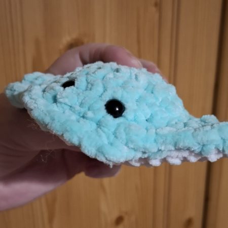Handmade Crocheted Whale Plushie, Soft Chenille, Custom Colours