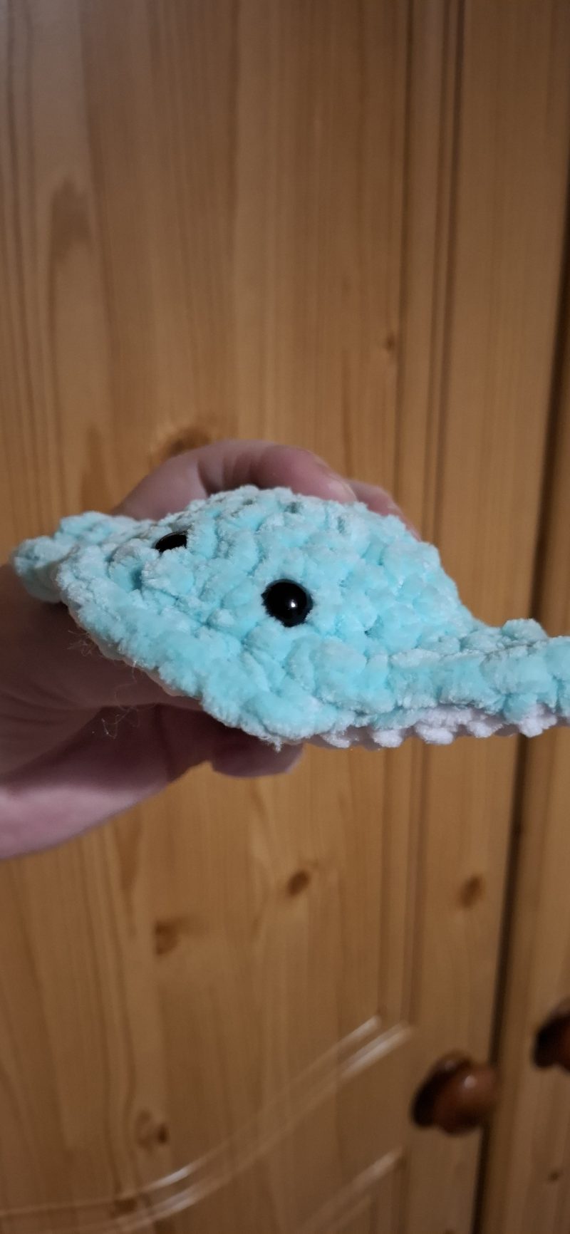 Handmade Crocheted Whale Plushie, Soft Chenille, Custom Colours