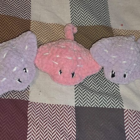 Handmade Crocheted Whale Plushie, Soft Chenille, Custom Colours