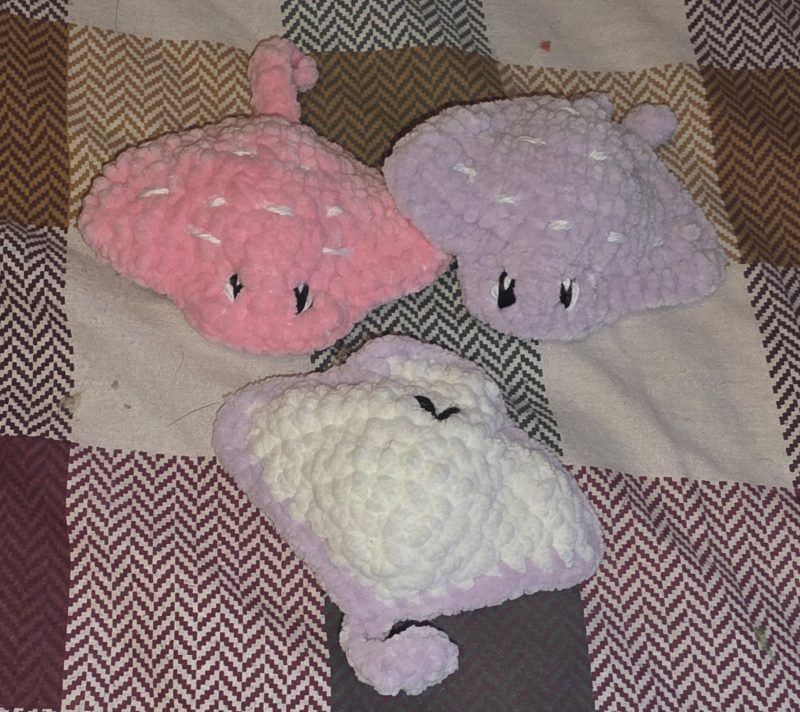 Handmade Crocheted Whale Plushie, Soft Chenille, Custom Colours