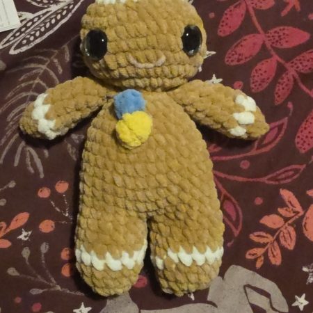 Handmade Gingerbread Man Christmas Plushie UKCA Tested Festive Gift