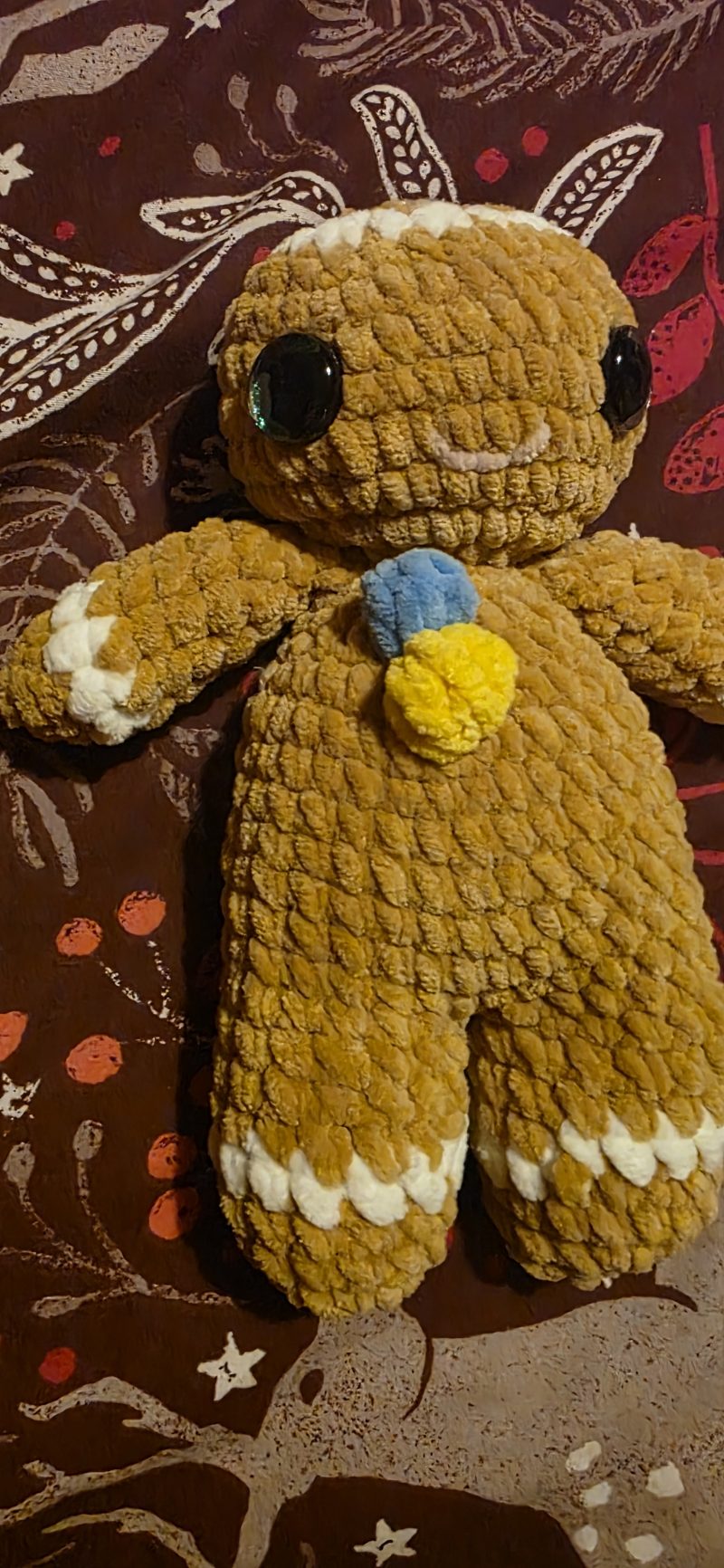 Handmade Gingerbread Man Christmas Plushie UKCA Tested Festive Gift