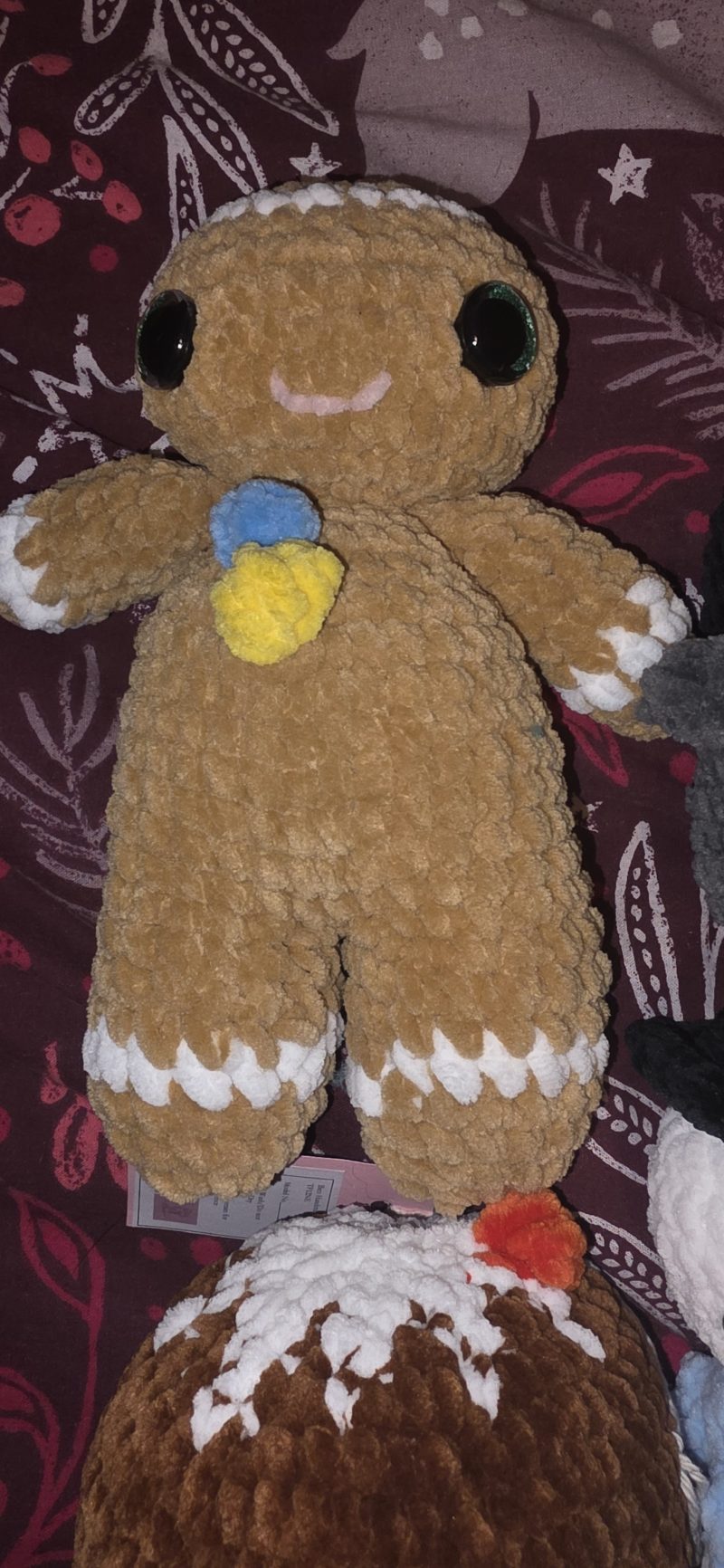 Handmade Gingerbread Man Christmas Plushie UKCA Tested Festive Gift