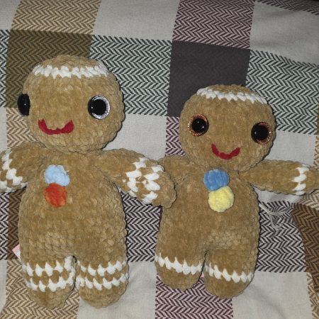 Handmade Gingerbread Man Christmas Plushie UKCA Tested Festive Gift