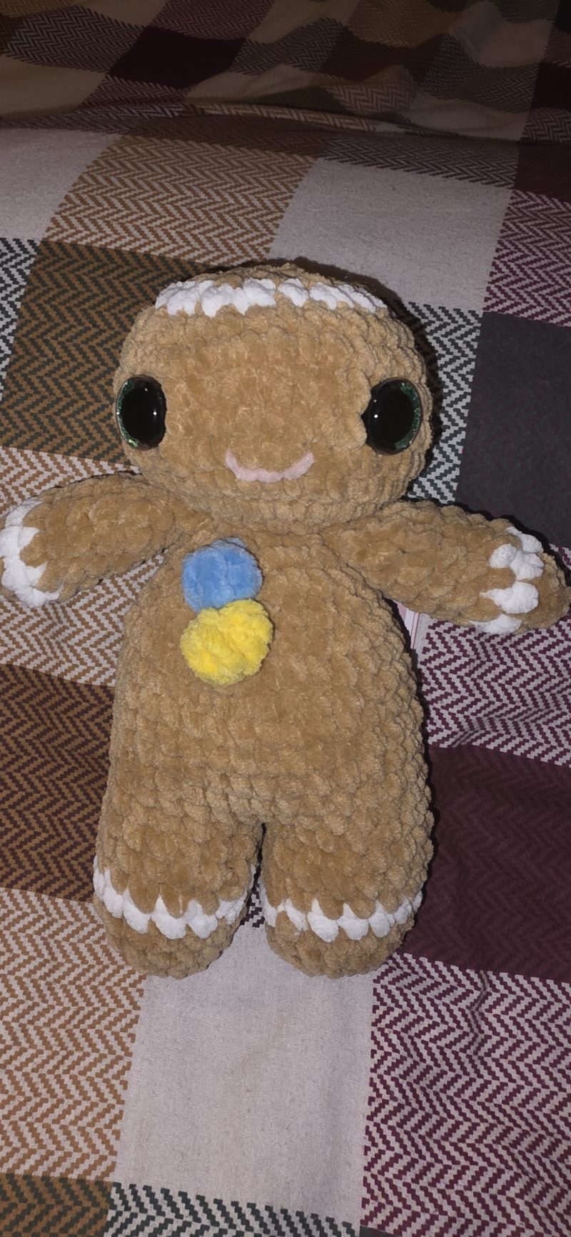 Handmade Gingerbread Man Christmas Plushie UKCA Tested Festive Gift